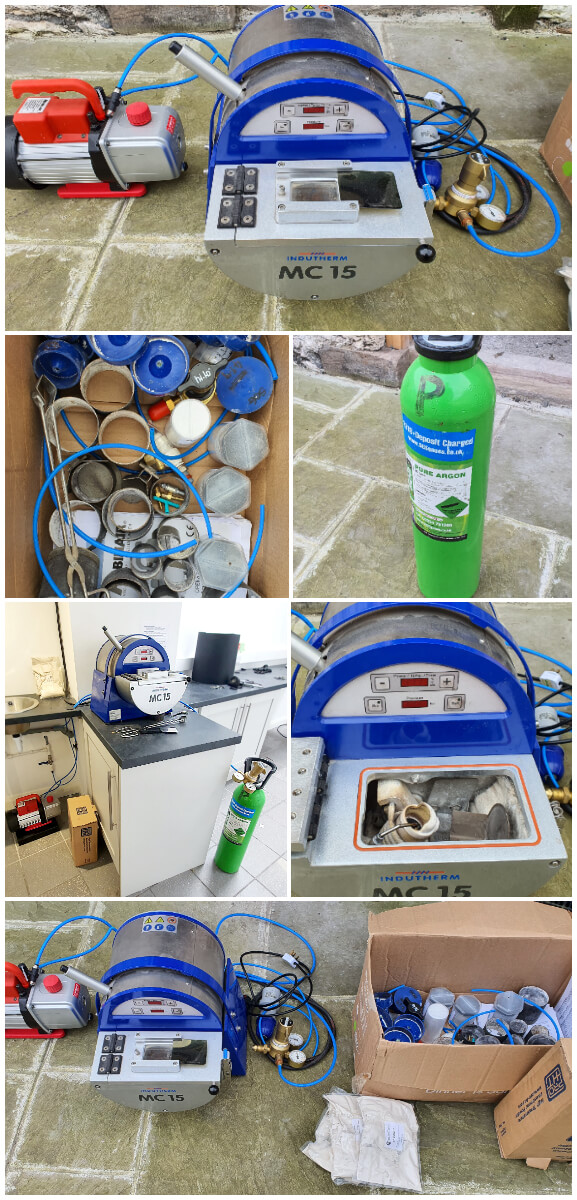 Benchpeg Indutherm MC15 Casting Machine + Vacuum Pump + Extras